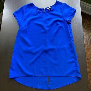 JAPNA ROYAL BLUE POLYESTER TOP SIZE XS